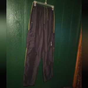 (TWO PAIR) Boys Blk/Wht & Blk/Ylw Track Pants Joggers